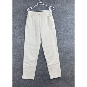 Lauren Jena Co. Ralph Lauren Womens Size 8‎ Ivory Mid Rise Premier Straight Leg